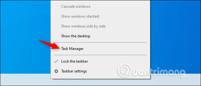Mở Task Manager 