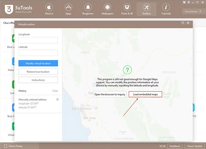 Load embedded maps