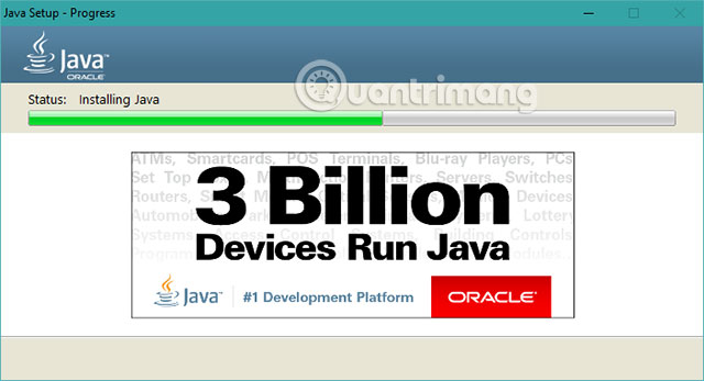 Đợi cài đặt java