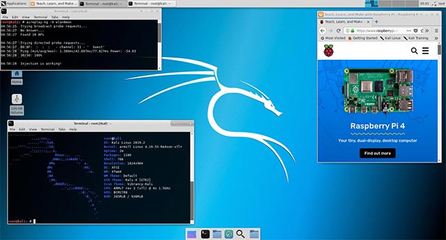 Kali Linux chạy trên Raspberry Pi 4