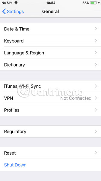 Reset iPhone không cần iTunes