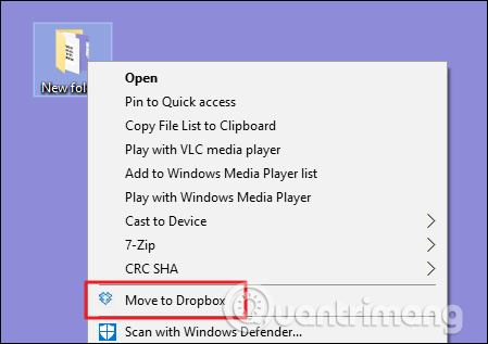Dropbox thêm Move to Dropbox vào menu ngữ cảnh