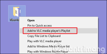 VLC thêm Add to VLC media player’s Playlist vào menu ngữ cảnh