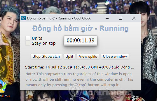 Tùy chọn đếm giờ