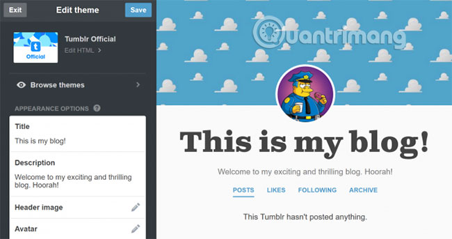 Tùy chỉnh blog của bạn