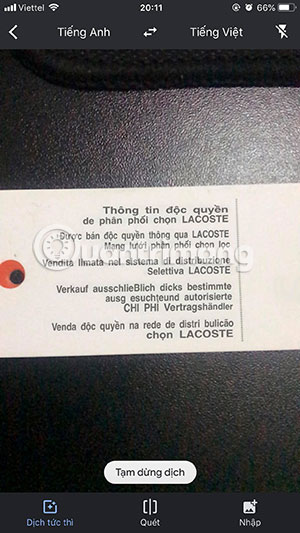 Ngôn ngữ đã được dịch