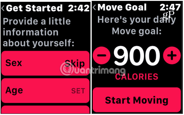 Nhấn vào nút Start Moving