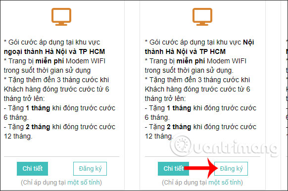 Nhấn nút Đăng ký