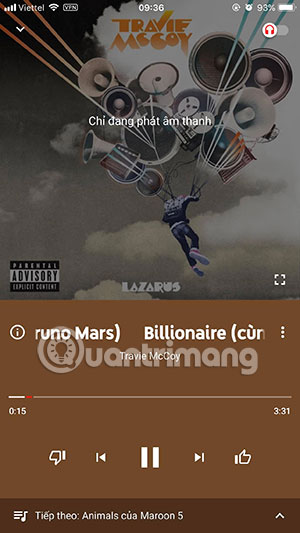 Chọn chỉ phát âm thanh