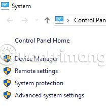 Chọn Advanced System Settings