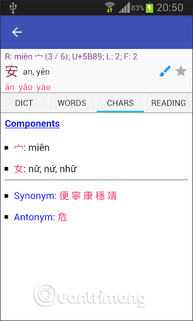 Han Viet Dictionary tra bộ