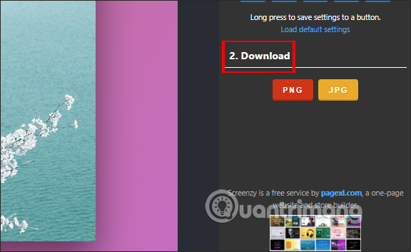 Chọn định dạng ảnh