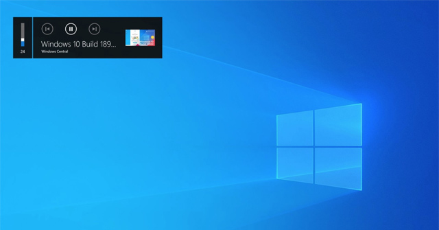 Giao diện volume dạng lớn trên Windows 10