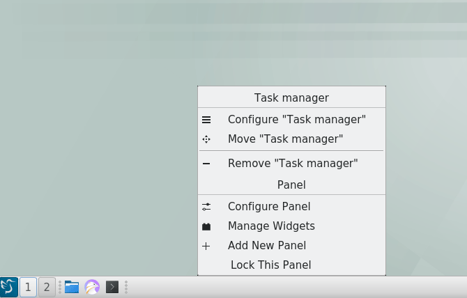LXQt xem mọi thành phần của bảng như là một widget