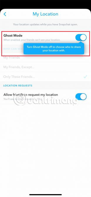 Kích hoạt Ghost Mode