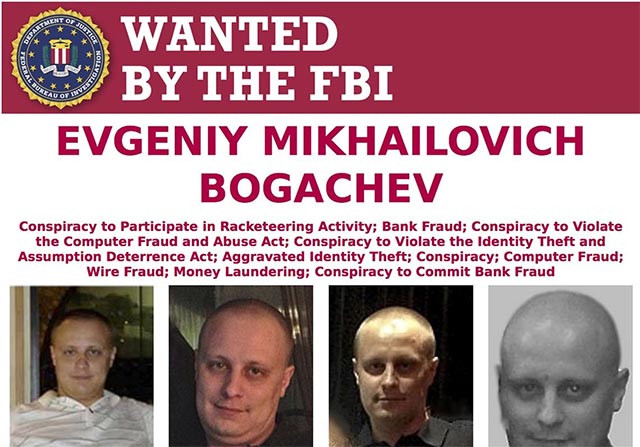 Lệnh truy nã Evgeniy Mikhailovich Bogachev của FBI
