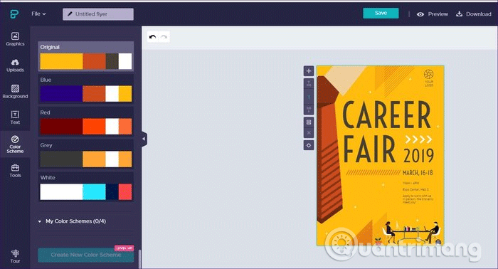 Thay đổi màu mẫu tờ rơi