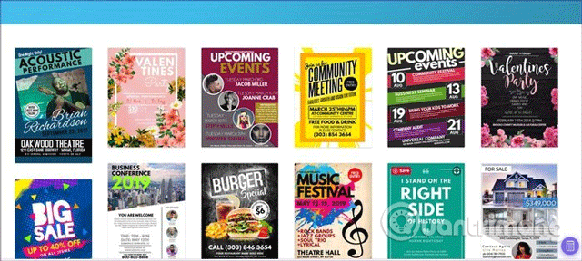 Mẫu tờ rơi trên trang Poster my wall