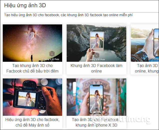 Cách Đăng Ảnh Ghép 3D Lên Facebook
