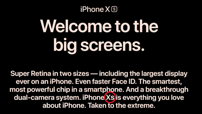 iPhone XS hay Xs là đúng?
