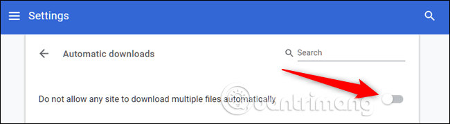 Chặn trang web tự động tải nhiều file 