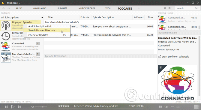 Ứng dụng MusicBee