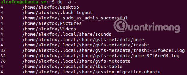 Các lệnh du (Disk Usage) tiện dụng nhất trong Linux