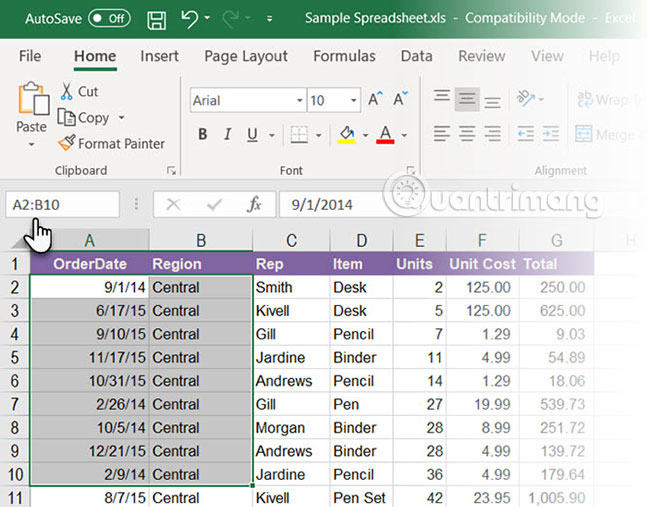 Cách sử dụng Name Box trong Excel - Ảnh minh hoạ 2