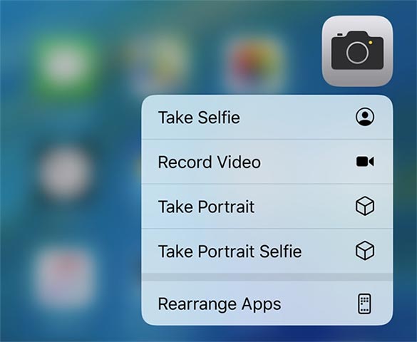 Giao diện của Quick Actions trên màn hình chính đã được chỉnh sửa
