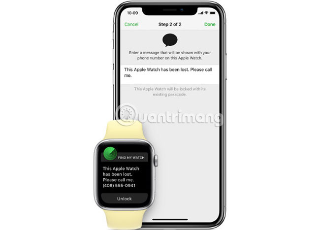 Sử dụng Lost Mode để lại tin nhắn trên Apple Watch
