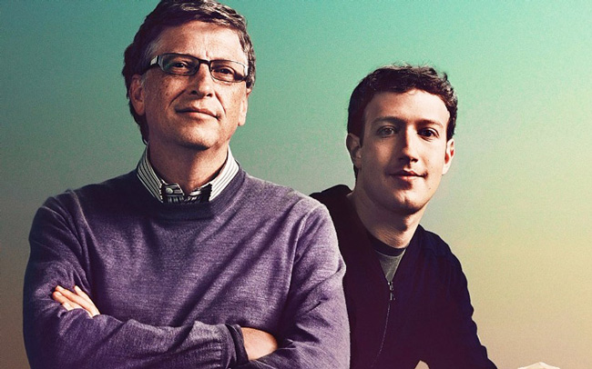 Bill Gates, nhà sáng lập Facebook Mark Zuckerberg