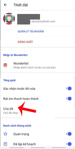 Kích hoạt chế độ nền tối cho Microsoft To-Do 4
