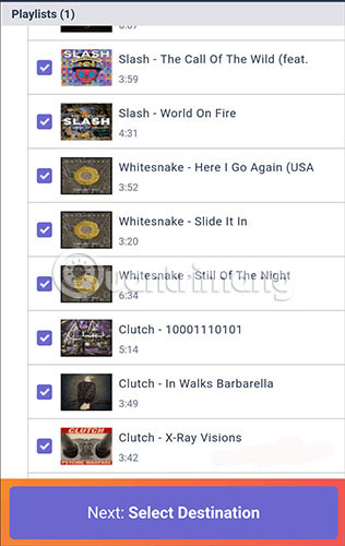 Nhấn vào Select Destination