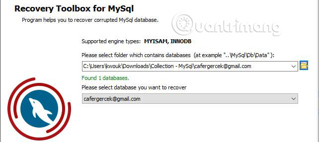 Các tính năng chính của Recovery Toolbox for MySQL