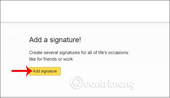 Cách tạo chữ ký trên Yandex Mail