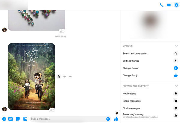 Giao diện mới của Facebook Messenger trên máy tính với thiết kế tối giản hơn và phông nền trắng.