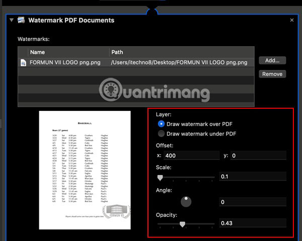 Cách thêm watermark cho file PDF bằng Quick Actions trong macOS