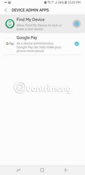 Nhấp vào Find My Device