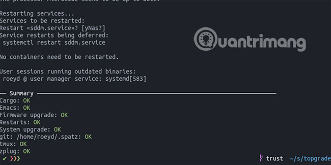 Sử dụng Topgrade