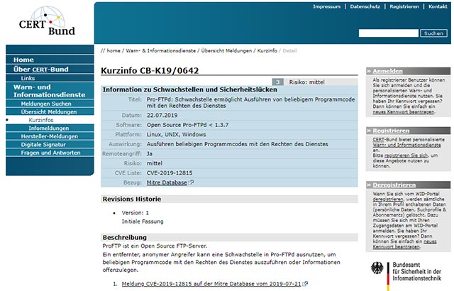 Khuyến nghị bảo mật của đội ngũ CERT-Bund