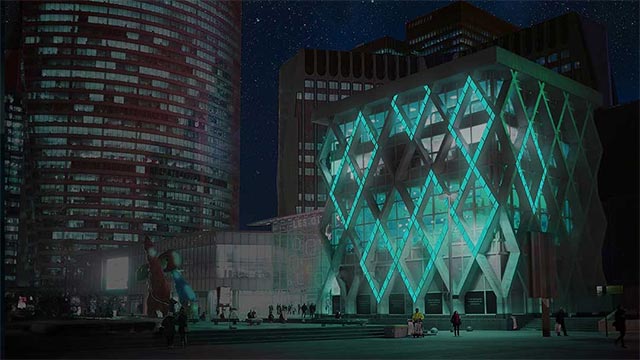 Lượng ánh sáng sinh học đủ mạnh có thể được sử dụng để trang trí đường phố