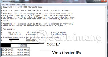 Nếu bạn bị hack, sẽ có một loạt các IP khác được kết nối với bạn ở phía dưới