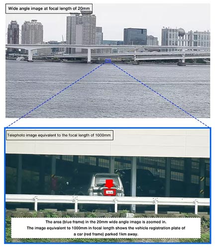 Fujifilm SX800 có thể nhìn rõ biển số xe từ khoảng cách 1km