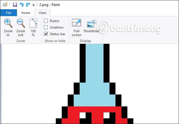 Cách vẽ ảnh Pixel Art bằng Paint 