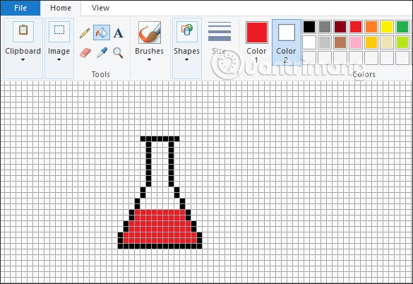 hỏa tiển Pixel Art  Hình vẽ đơn giản