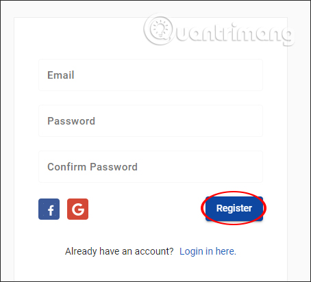 Nhập thông tin tài khoản