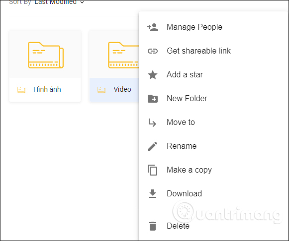 Tùy chọn file, thư mục