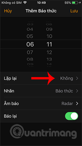 Chọn báo thức mới