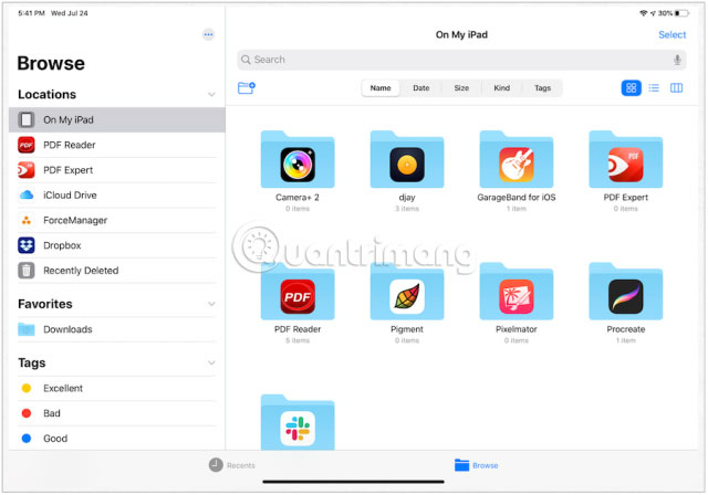 Nhấn Browse trong ứng dụng
