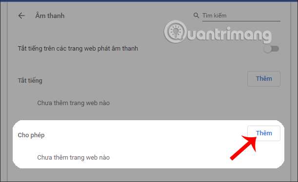 Cho phép phát âm trên Chrome